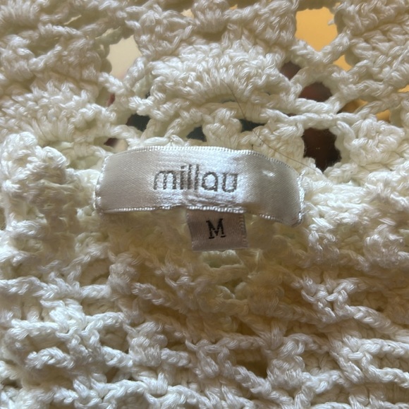 ANTHROPOLOGIE Pearl Crochet Knit Tank Top By Millau Brand- Boho Summer Look - Picture 9 of 9